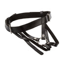 Love Rider Premium Ring Harness Adjustable Strap-On Black in sleek black design with adjustable straps and durable material.