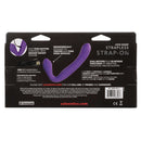 Her Royal Harness Rechargeable Love Rider Strap On Purple back view showcasing dual motors and ergonomic design.