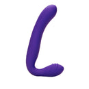 Her Royal Harness Rechargeable Love Rider Strap On Purple, a sleek purple strap-on for hands-free stimulation.