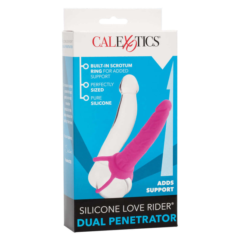 LOVE RIDERS DUAL PENETRATOR SILICONE PINK-2