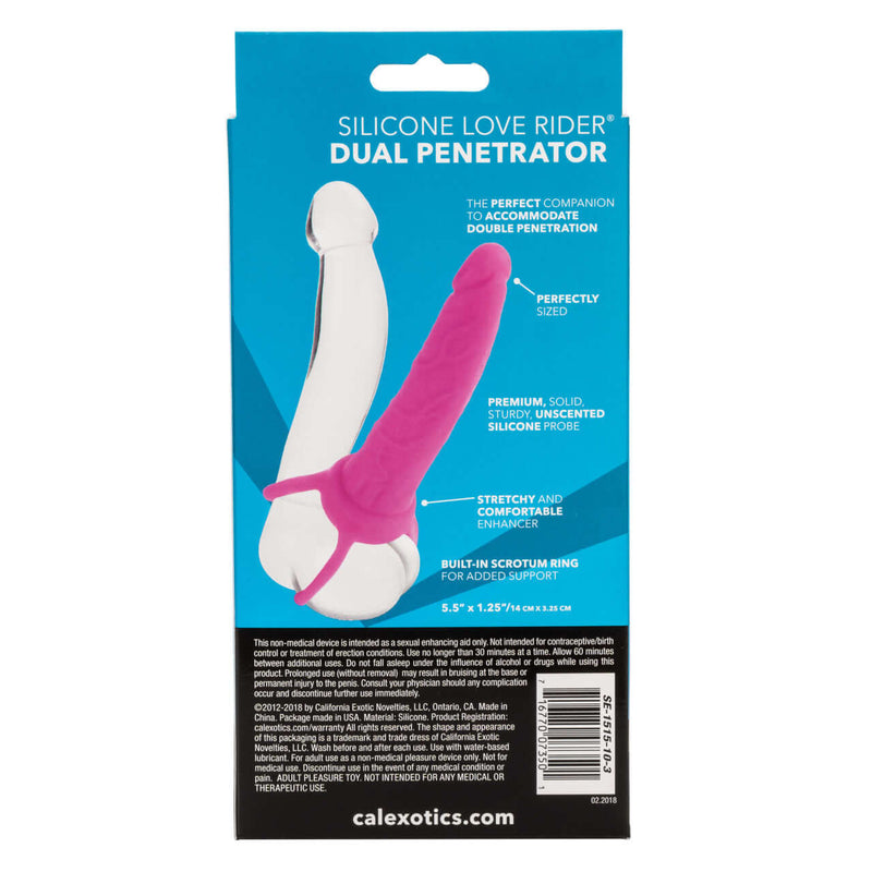 LOVE RIDERS DUAL PENETRATOR SILICONE PINK-3
