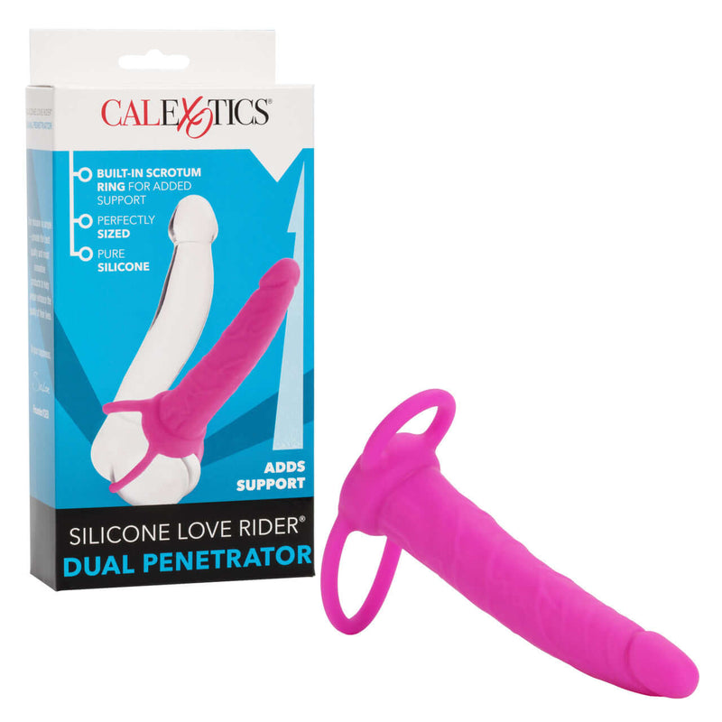 LOVE RIDERS DUAL PENETRATOR SILICONE PINK-1