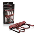Her Royal Harness The Regal Empress Reddish Bronze fetish harness displayed with packaging.