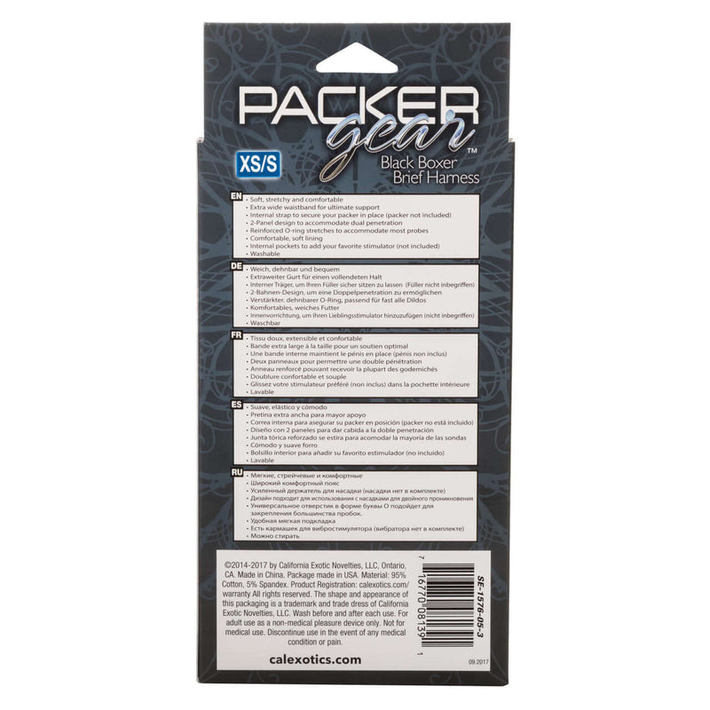 PACKER GEAR BLACK BOXER HARNESS XS/S-2