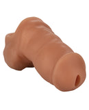 Packer Gear Ultra Soft Silicone STP Packer Brown for FTM and transmasculine wearers, featuring realistic appearance and functionality.