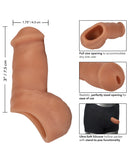 Packer Gear Ultra Soft Silicone STP Packer Brown with full size opening for stand-to-pee functionality.