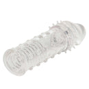 Apollo Extender Penis Extension Clear, a flexible enhancement sleeve designed for increased length and girth.