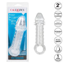 Ultimate Stud Extender Clear packaging displaying the clear male enhancement sleeve with textured design.