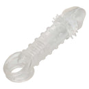 Clear Ultimate Stud Extender Clear designed for enhanced size and stamina with textured stimulation.