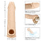 Performance Maxx Life Like 8-inch penis extension with hollow design, scrotum support, and ultra-soft silicone material for added pleasure.