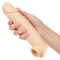 Performance Maxx Life Like Penis Extension 8 inches with hollow design and scrotum strap held in a hand