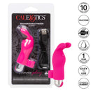 Intimate Play Rechargeable Finger Bunny Vibrator in pink package with waterproof features and USB charging.
