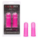 Intimate Play Finger Tingler Pink two-pack of ribbed, pink finger accessories for enhanced intimate sensations.