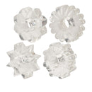 Basic Essentials TPR Enhancers 4 Pack Clear Rings in various shapes and designs for enhanced intimate play.