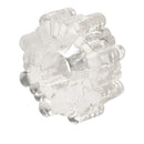 Basic Essentials TPR Enhancers 4 Pack Clear Rings for enhanced sensation and performance in intimate play.