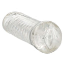 Basic Essentials Tight Pussy Stroker with ribbed internal shaft and closed tip for enhanced suction.