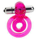 Dual Clit Flicker Vibrating Ring Pink featuring a waterproof design for shared stimulation and targeted vibration.