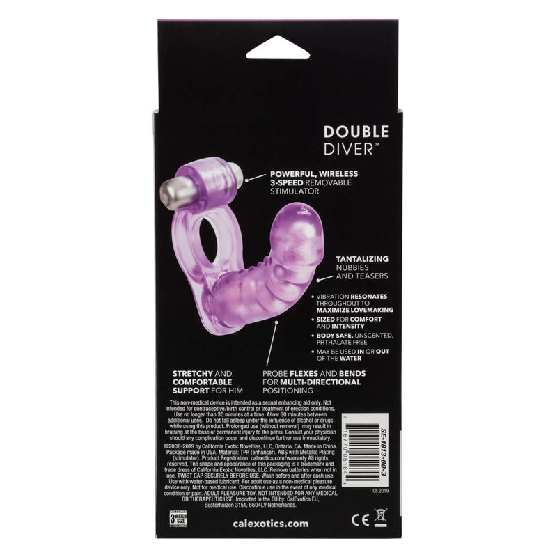 Double Diver Cock Ring Purple