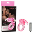 Triple Clit Flicker Ring Pink with powerful vibrations and removable stimulator for enhanced pleasure.