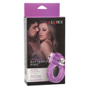 Intimate Butterfly Ring by CalExotics, a purple vibrating cock ring for enhanced pleasure and clitoral stimulation.