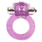 Intimate Butterfly Ring Vibrating Cock Ring in purple with clitoral stimulation features for erotic pleasure.