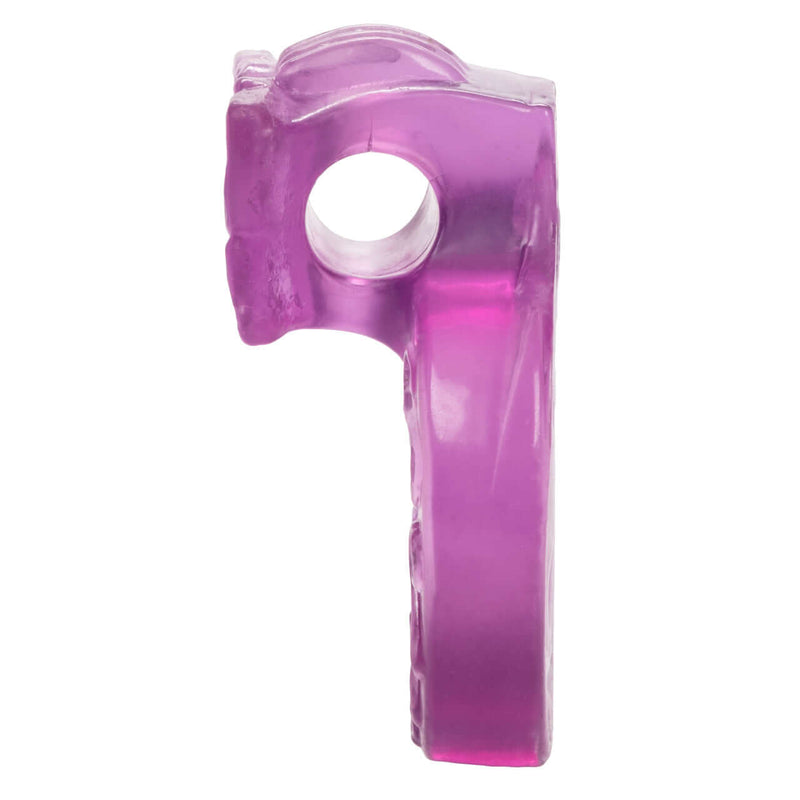 Intimate Butterfly Ring - Purple vibrating cock ring with clitoral stimulation for enhanced pleasure.