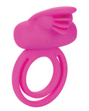 Rechargeable Dual Clit Flicker Enhancer Pink features a textured design for enhanced pleasure and satisfaction.