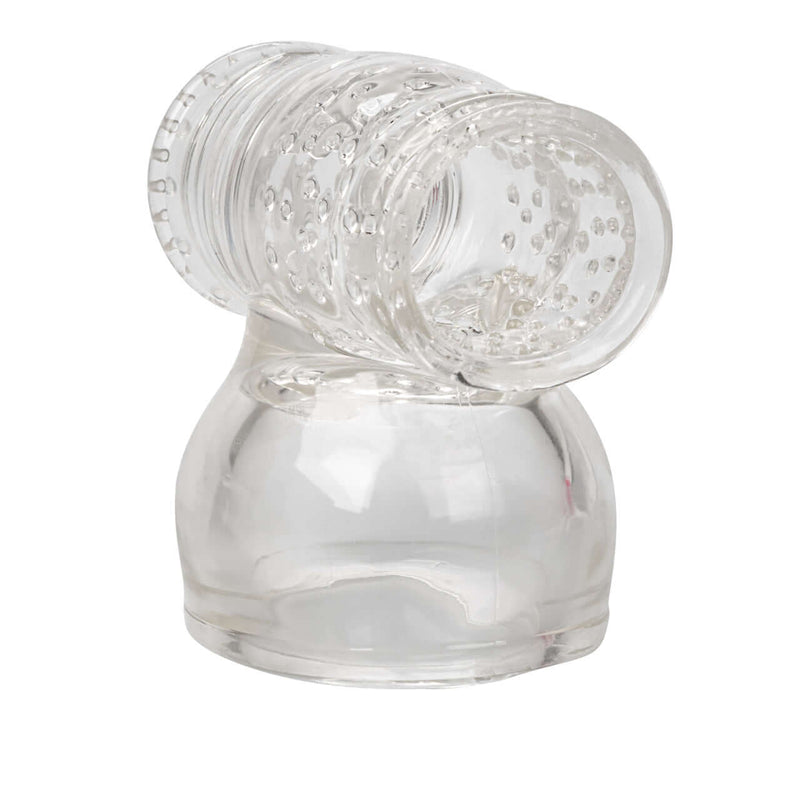 Miracle Massager Accessory For Him - Soft Jelly Male Masturbator Attachment by California Exotic Novelties - Transparent View