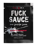 Fuck Sauce Water Based Personal Lubricant Sachet 0.08 Oz packaging featuring a bold design and product details.