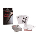 Strip Poker Adult Card Game box with playing cards featuring flirty designs for playful adult fun.