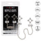 Silver 4-Point Nipple Press with Bells by California Exotic Novelties, fully adjustable and non-piercing for playful nipple stimulation.