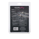 Nipple Play Tiered Nipple Clamps packaging, showcasing adjustable clamps and dual chains for enhanced sensation.