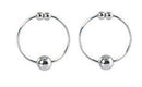 Nipple Play Non-Piercing Nipple Jewelry Silver with hoop design and bead accents, stylish body accessory.