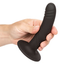 Boundless 6 inches Ridged Probe Black held in hand for targeted internal stimulation and comfort.
