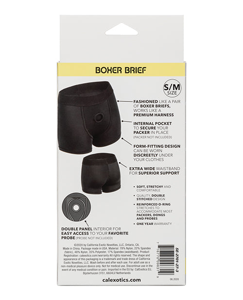 BOUNDLESS BOXER BRIEF S/M HARNESS BLACK-1