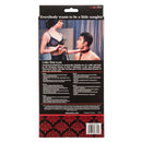 Scandal Collar & Leash BDSM packaging featuring couple engaged in playful bondage activities.