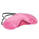 Pleasure Cuffs with Satin Mask Pink, soft satin blindfold for sensory play and anticipation.