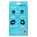 Euphoria Collection Hog Tie - Black with adjustable cuffs and sturdy connector for bondage play.