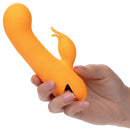 California Dreaming Montecito Muse Inflatable Dual Vibrator held in hand, showcasing its unique design and texture.