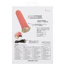Uncorked Rose Silicone Mini Vibrator Pink packaging details showcasing features and specifications.