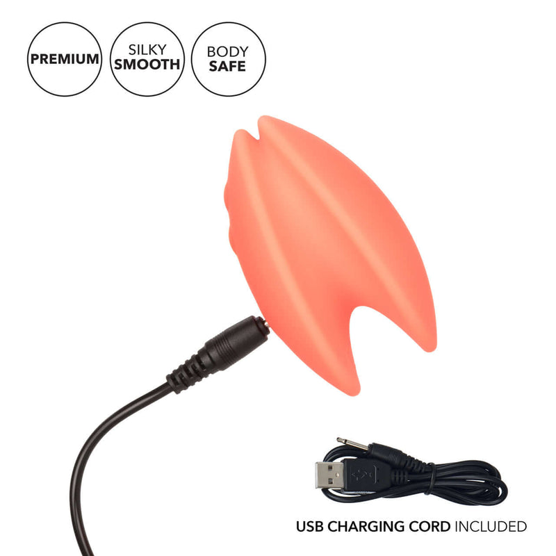 Mini Marvels Silicone Marvelous Massager - Orange with USB Charging Cord, Premium, Silky Smooth, Body Safe