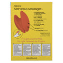 Packaging of Mini Marvels Silicone Marvelous Massager with product features listed in yellow background.