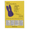 Back of Mini Marvels Marvelous Bunny Purple Vibrator packaging with key features detailed