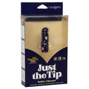 Naughty Bits Just The Tip Bullet Vibrator in stylish packaging featuring floral design and 10 stimulation functions.