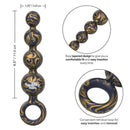 Naughty Bits Butt Balls Silicone Booty Beads with tapered design for comfortable fit and easy retrieval loop.