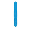 Posh 10 Function Silicone Bounding Bunny Blue Vibrator in a sleek blue design showcasing its slim and luxurious shape.