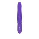 Posh 10 Function Silicone Bounding Bunny Purple Vibrator on a white background, showcasing its sleek design and features.