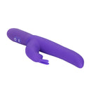 Posh 10 Function Silicone Bounding Bunny Purple Vibrator displayed in a sleek design, ideal for dual stimulation.