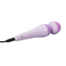 Couture Inspire Wand Massager Lavender side view showing its sleek design and cord connection.