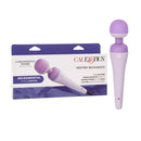 Couture Inspire Wand Massager Lavender in lavender color with box showcasing features and speed control.